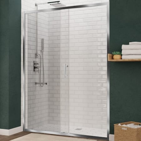 Halberd 48 X 72 Framed Polished Chrome TSUNAMI GUARD Shower Door